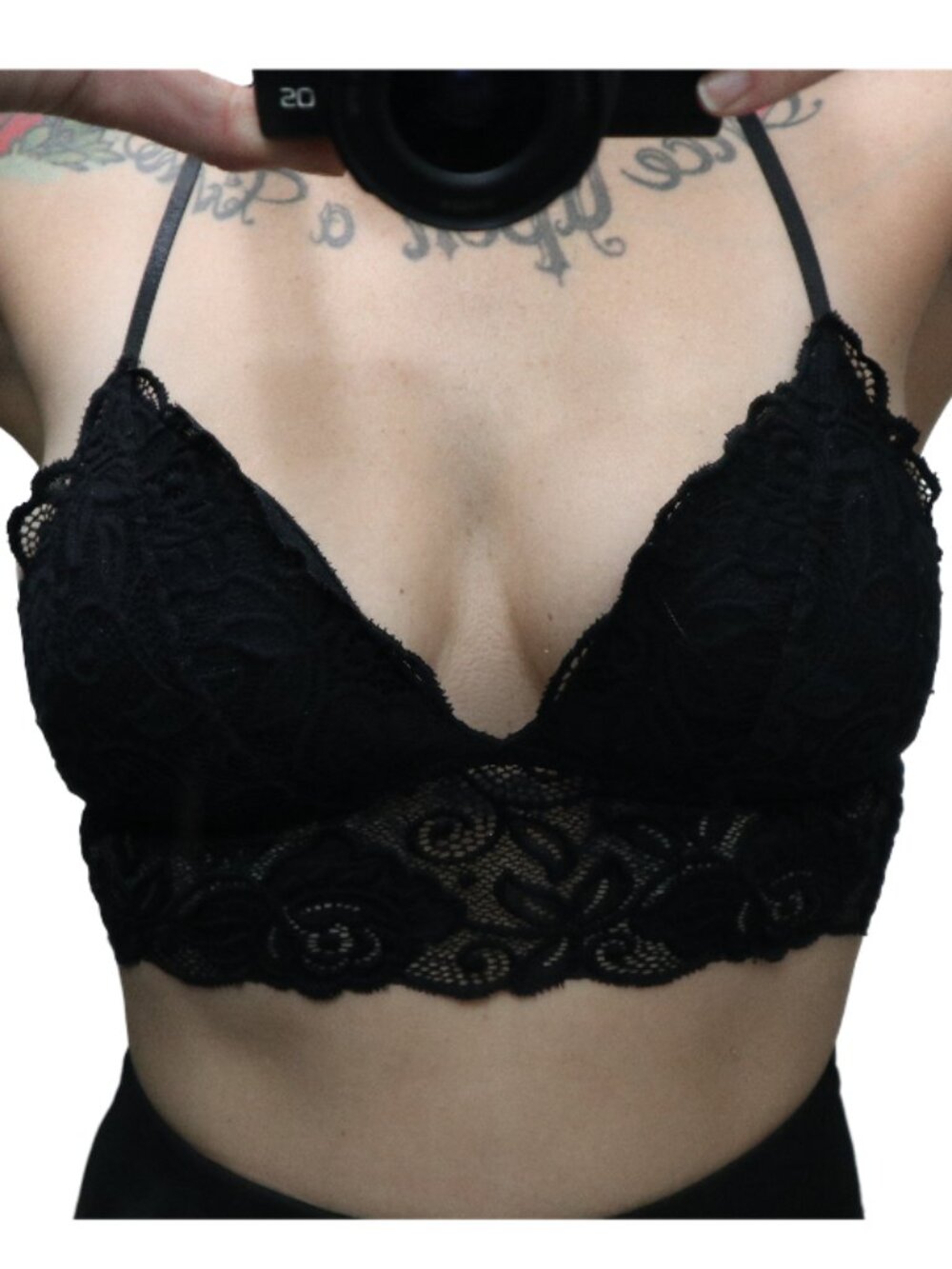 Black Lace Bralette /  crop top